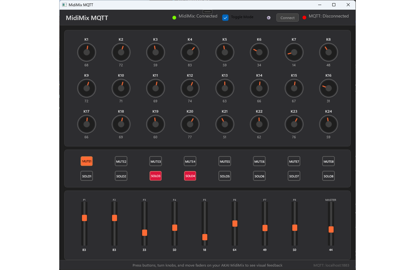 MidiMixMQTT